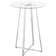 Zanella Glass Top Bar Table Chrome - Theo's Factory Direct Mattress & Furniture (Columbus, OH)
