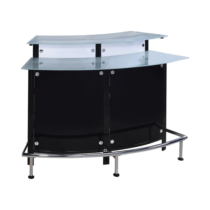 Keystone Glass Top Bar Unit Black - Theo's Factory Direct Mattress & Furniture (Columbus, OH)