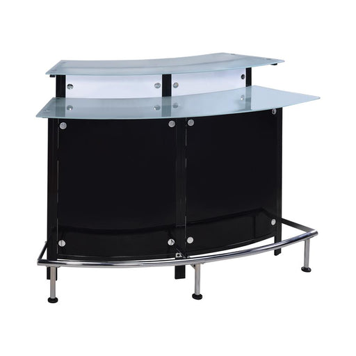Keystone Glass Top Bar Unit Black - Theo's Factory Direct Mattress & Furniture (Columbus, OH)