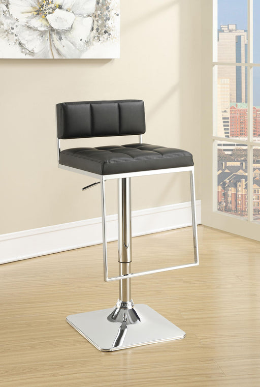 Alameda Adjustable Bar Stool Chrome and Black - Theo's Factory Direct Mattress & Furniture (Columbus, OH)