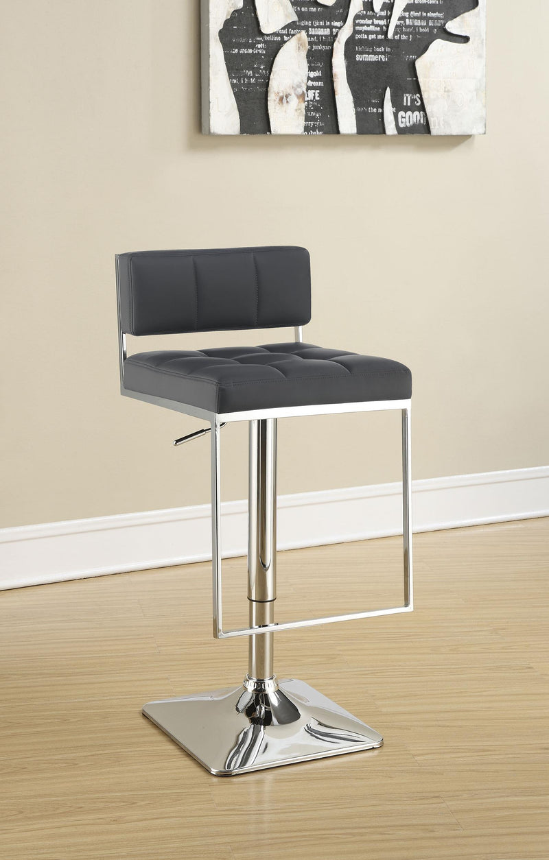 Alameda Adjustable Bar Stool Chrome and Grey - Theo's Factory Direct Mattress & Furniture (Columbus, OH)