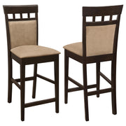 Gabriel Upholstered Counter Height Stools Cappuccino and Beige (Set of 2) - Theo's Factory Direct Mattress & Furniture (Columbus, OH)