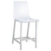 Juelia Counter Height Stools Chrome and Clear Acrylic (Set of 2) - Theo's Factory Direct Mattress & Furniture (Columbus, OH)
