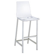 Juelia Bar Stools Chrome and Clear Acrylic (Set of 2) - Theo's Factory Direct Mattress & Furniture (Columbus, OH)