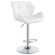 Berrington Adjustable Bar Stools Chrome and White (Set of 2) - Theo's Factory Direct Mattress & Furniture (Columbus, OH)