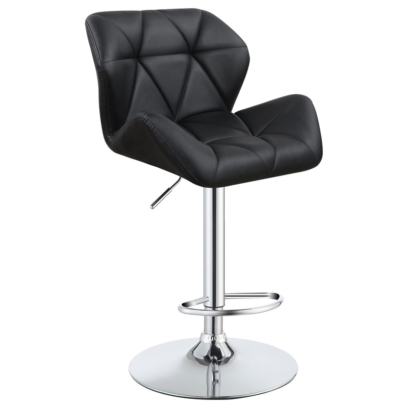 Berrington Adjustable Bar Stools Chrome and Black (Set of 2) - Theo's Factory Direct Mattress & Furniture (Columbus, OH)