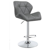 Berrington Adjustable Bar Stools Chrome and Grey (Set of 2) - Theo's Factory Direct Mattress & Furniture (Columbus, OH)