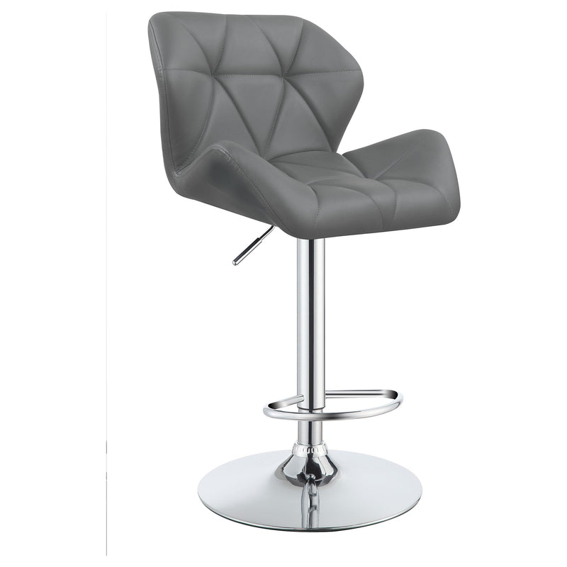 Berrington Adjustable Bar Stools Chrome and Grey (Set of 2) - Theo's Factory Direct Mattress & Furniture (Columbus, OH)