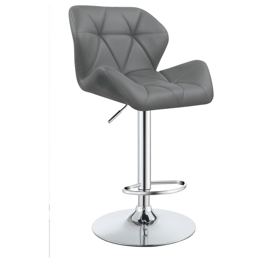 Berrington Adjustable Bar Stools Chrome and Grey (Set of 2) - Theo's Factory Direct Mattress & Furniture (Columbus, OH)