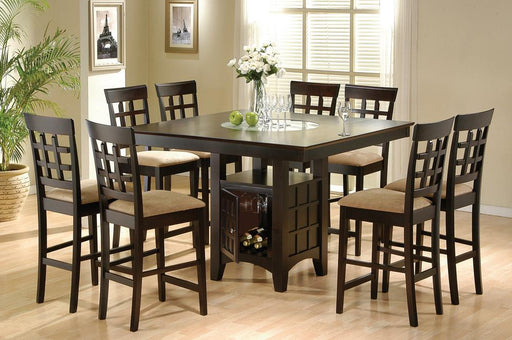 Gabriel 7-piece Square Counter Height Dining Set Cappuccino - Theo's Factory Direct Mattress & Furniture (Columbus, OH)