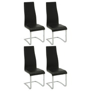 Montclair High Back Dining Chairs Black and Chrome (Set of 4) - Theo's Factory Direct Mattress & Furniture (Columbus, OH)