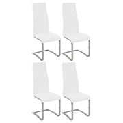 Montclair High Back Dining Chairs Black and Chrome (Set of 4) - Theo's Factory Direct Mattress & Furniture (Columbus, OH)