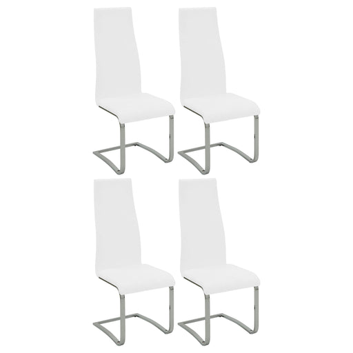 Montclair High Back Dining Chairs Black and Chrome (Set of 4) - Theo's Factory Direct Mattress & Furniture (Columbus, OH)