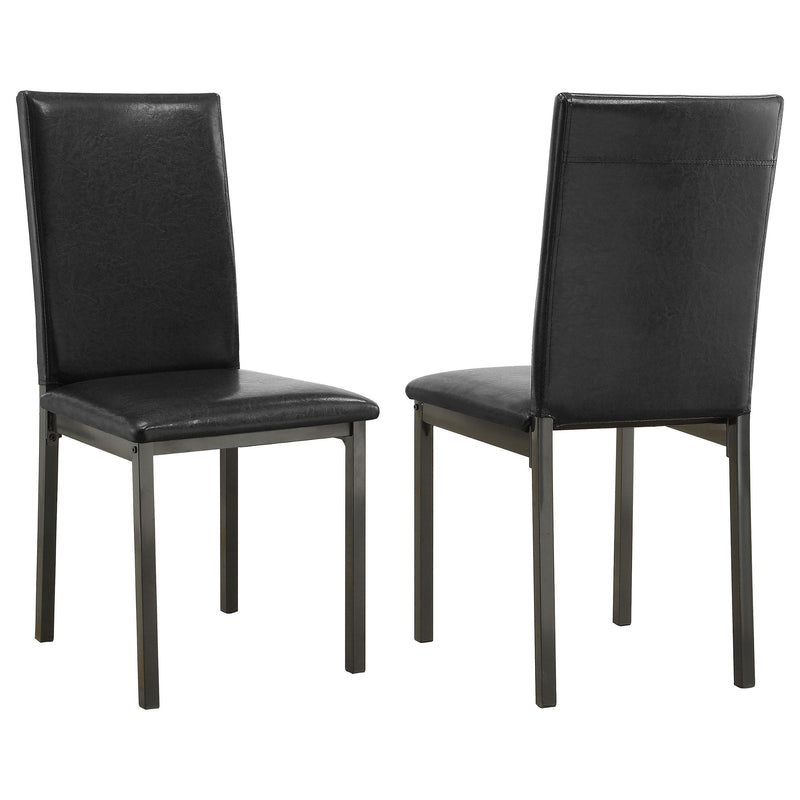Garza Upholstered Dining Chairs Black (Set of 2) - Theo's Factory Direct Mattress & Furniture (Columbus, OH)