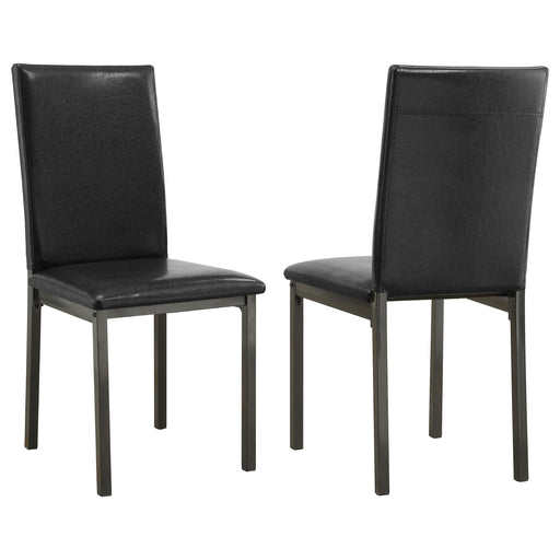 Garza Upholstered Dining Chairs Black (Set of 2) - Theo's Factory Direct Mattress & Furniture (Columbus, OH)