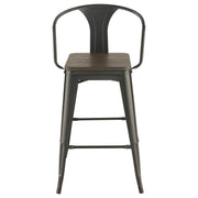 Cavalier 3-piece Square Bar Table Set Dark Elm and Black - Theo's Factory Direct Mattress & Furniture (Columbus, OH)