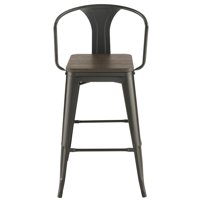 Cavalier 3-piece Square Bar Table Set Dark Elm and Black - Theo's Factory Direct Mattress & Furniture (Columbus, OH)