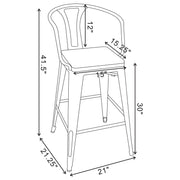 Cavalier 3-piece Square Bar Table Set Dark Elm and Black - Theo's Factory Direct Mattress & Furniture (Columbus, OH)