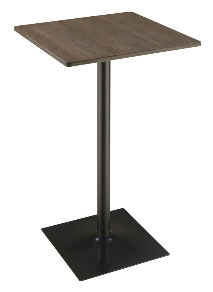 Cavalier Square Bar Table Dark Elm and Matte Black - Theo's Factory Direct Mattress & Furniture (Columbus, OH)