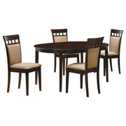 Gabriel 5-piece Extension Leaf Dining Table Set Cappuccino - Theo's Factory Direct Mattress & Furniture (Columbus, OH)