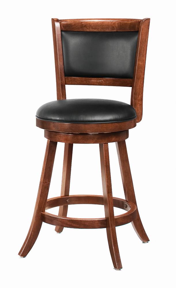 Broxton Upholstered Swivel Counter Height Stools Chestnut and Black (Set of 2) - Theo's Factory Direct Mattress & Furniture (Columbus, OH)