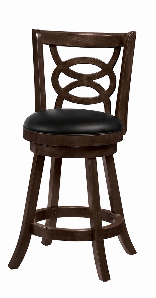 Calecita Swivel Counter Height Stools with Upholstered Seat Cappuccino (Set of 2) - Theo's Factory Direct Mattress & Furniture (Columbus, OH)