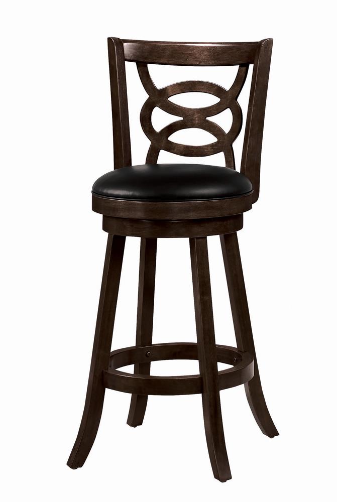 Calecita Swivel Bar Stools with Upholstered Seat Cappuccino (Set of 2) - Theo's Factory Direct Mattress & Furniture (Columbus, OH)
