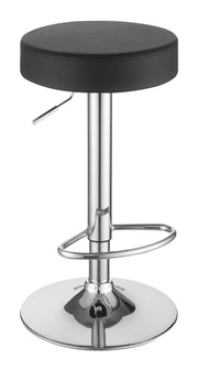 Ramses 29" Adjustable Bar Stool Chrome and Black - Theo's Factory Direct Mattress & Furniture (Columbus, OH)