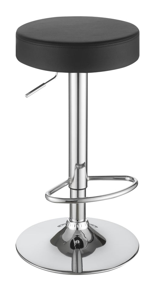 Ramses 29" Adjustable Bar Stool Chrome and Black - Theo's Factory Direct Mattress & Furniture (Columbus, OH)