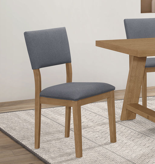 Sharon Open Back Padded Upholstered Dining Side Chair Blue and Brown (Set of 2) - Theo's Factory Direct Mattress & Furniture (Columbus, OH)