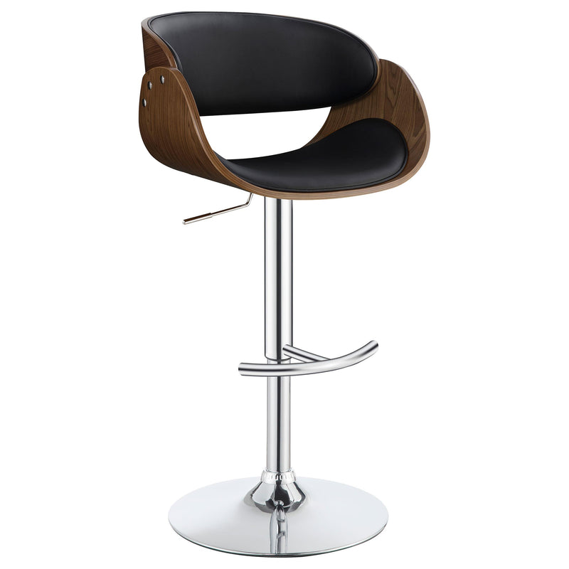 Dana Adjustable Bar Stool Black and Chrome - Theo's Factory Direct Mattress & Furniture (Columbus, OH)