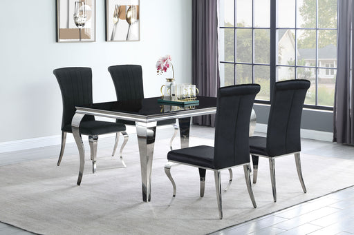 Carone 5 Pc Dining Sets Black - Theo's Factory Direct Mattress & Furniture (Columbus, OH)