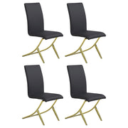 Carmelia Upholstered Side Chairs Black (Set of 4) - Theo's Factory Direct Mattress & Furniture (Columbus, OH)