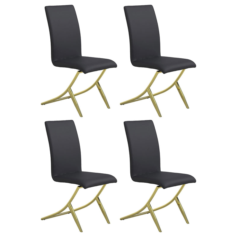 Carmelia Upholstered Side Chairs Black (Set of 4) - Theo's Factory Direct Mattress & Furniture (Columbus, OH)