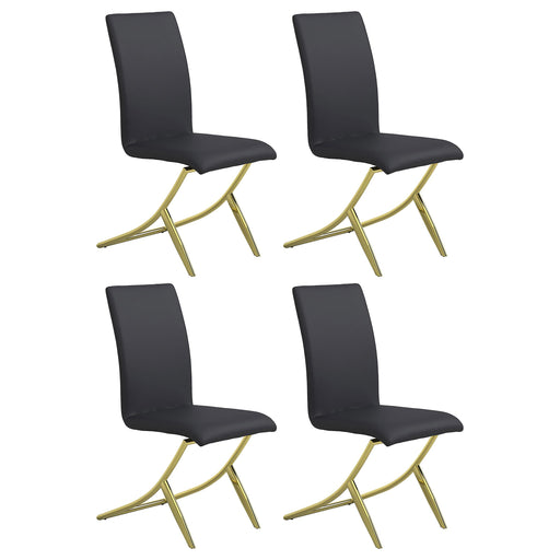 Carmelia Upholstered Side Chairs Black (Set of 4) - Theo's Factory Direct Mattress & Furniture (Columbus, OH)