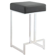 Gervase Square Counter Height Stool Grey and Chrome - Theo's Factory Direct Mattress & Furniture (Columbus, OH)