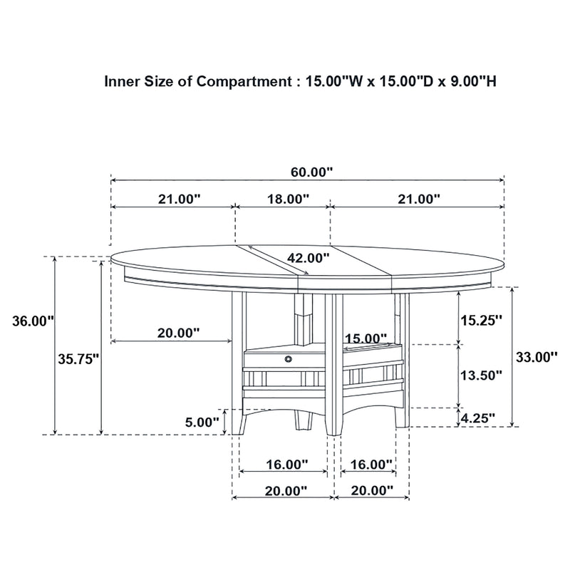 Lavon 5 Pc Counter Height Dining Sets - Theo's Factory Direct Mattress & Furniture (Columbus, OH)