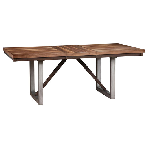 Spring Creek Dining Table with Extension Leaf Natural Walnut - Theo's Factory Direct Mattress & Furniture (Columbus, OH)