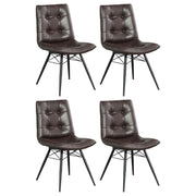 Aiken Upholstered Tufted Side Chairs Brown (Set of 4) - Theo's Factory Direct Mattress & Furniture (Columbus, OH)