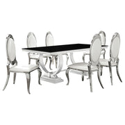 Antoine Rectangular Glass Top Dining Set Chrome - Theo's Factory Direct Mattress & Furniture (Columbus, OH)