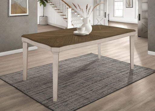 Ronnie Starburst Dining Table Nutmeg and Rustic Cream - Theo's Factory Direct Mattress & Furniture (Columbus, OH)