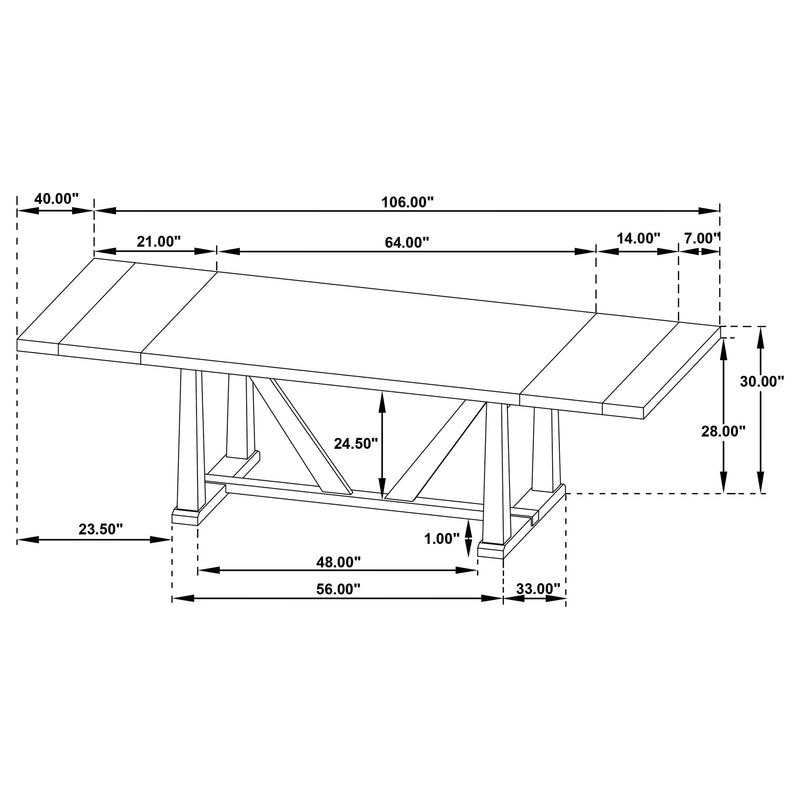 Middleton Dining Tables - Theo's Factory Direct Mattress & Furniture (Columbus, OH)