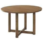 Crestmore 5-piece 46-inch Round Wood Dining Table Set Walnut - Theo's Factory Direct Mattress & Furniture (Columbus, OH)