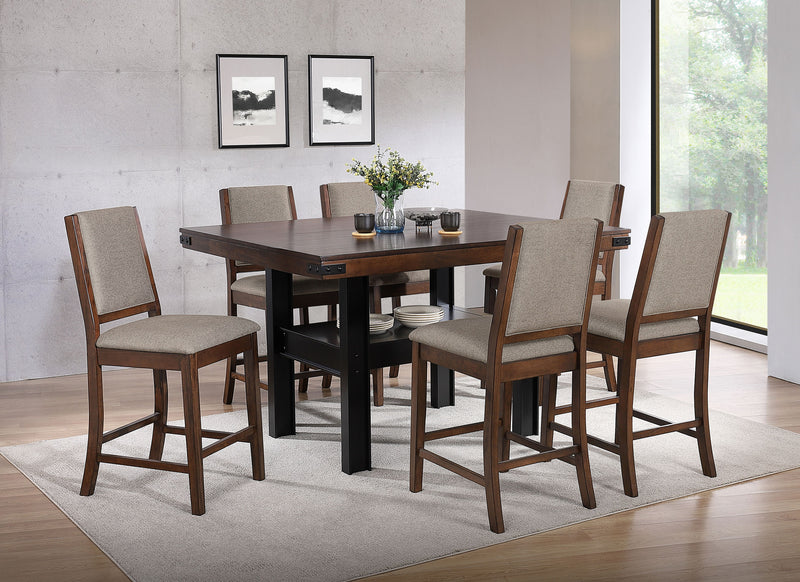 Patterson 7 Pc Counter Height Dining Set - Theo's Factory Direct Mattress & Furniture (Columbus, OH)