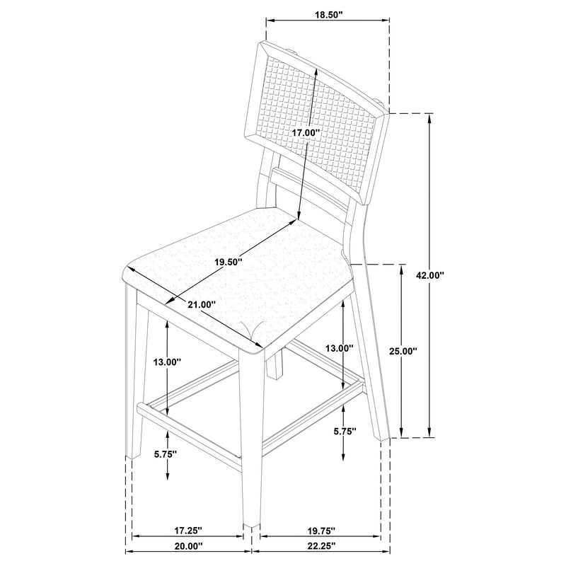Kailani 8 Pc Counter Height Dining Set - Theo's Factory Direct Mattress & Furniture (Columbus, OH)