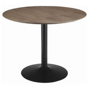 Cora Round Dining Table Walnut and Black - Theo's Factory Direct Mattress & Furniture (Columbus, OH)