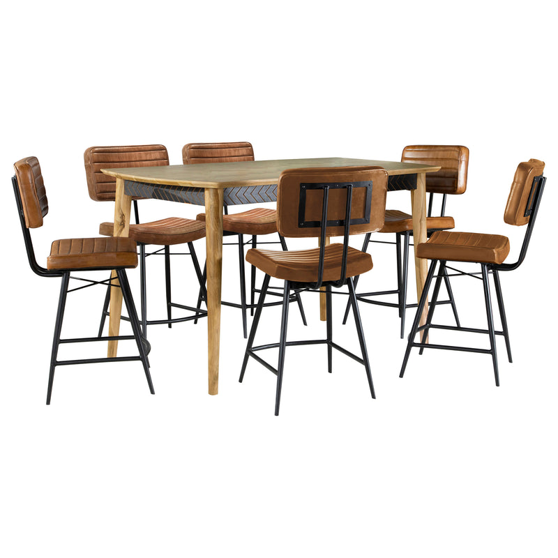 Partridge 7 Pc Counter Height Dining Set - Theo's Factory Direct Mattress & Furniture (Columbus, OH)