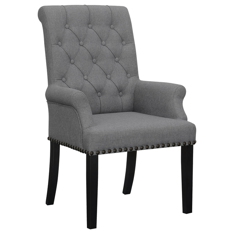 Alana Upholstered Tufted Arm Chair with Nailhead Trim - Theo's Factory Direct Mattress & Furniture (Columbus, OH)