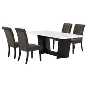 Sherry Rectangular Marble Top Dining Table set - Theo's Factory Direct Mattress & Furniture (Columbus, OH)