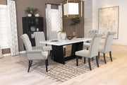 Sherry Rectangular Marble Top Dining Table set - Theo's Factory Direct Mattress & Furniture (Columbus, OH)